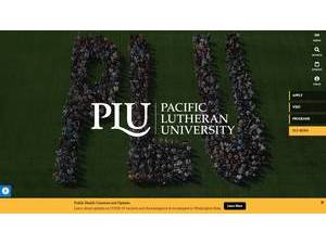 Pacific Lutheran University's Website Screenshot