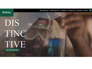 Bethany College's Website Screenshot