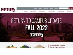 Concord University's Website Screenshot