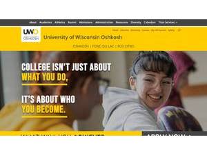 University of Wisconsin-Oshkosh's Website Screenshot