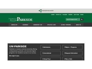 University of Wisconsin-Parkside's Website Screenshot