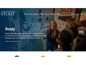 University of Wisconsin-Stout's Website Screenshot