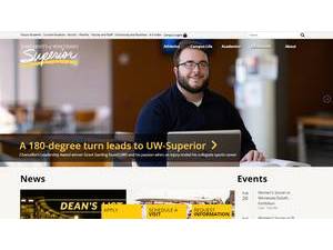 University of Wisconsin-Superior's Website Screenshot