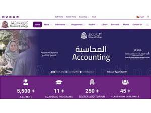 كلية مسقط's Website Screenshot