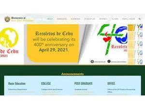 University of San Jose-Recoletos's Website Screenshot