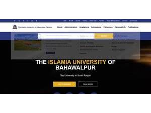The Islamia University of Bahawalpur's Website Screenshot