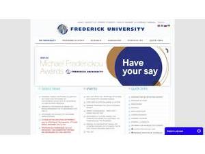 Frederick University's Website Screenshot