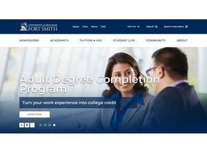 University of Arkansas - Fort Smith's Website Screenshot