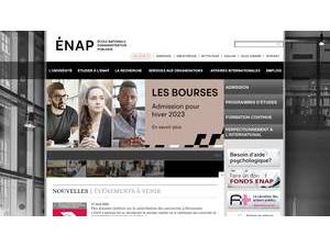 École Nationale d'Administration Publique's Website Screenshot