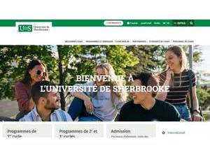 University of Sherbrooke's Website Screenshot