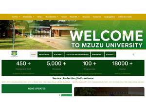 Mzuzu University's Website Screenshot
