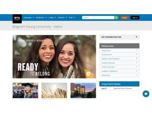Brigham Young University-Idaho's Website Screenshot
