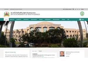 Dr. N.T.R. University of Health Sciences's Website Screenshot