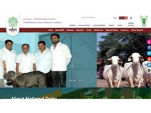 राष्ट्रीय डेरी अनुसंधान संस्थान's Website Screenshot