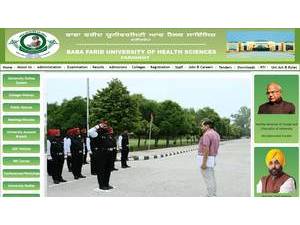 Baba Farid University of Health Sciences's Website Screenshot