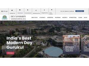 देव संस्कृति विश्वविद्यालय's Website Screenshot