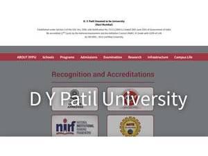 Padmashree Dr. D.Y. Patil University's Website Screenshot
