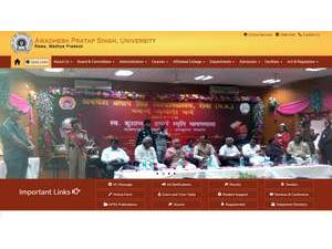 Awadhesh Pratap Singh University's Website Screenshot