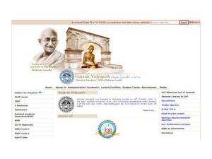 Gujarat Vidyapith's Website Screenshot