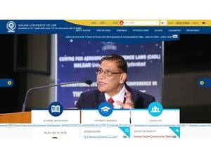 NALSAR University of Law's Website Screenshot