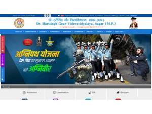 Dr. Harisingh Gour Vishwavidyalaya Sagar's Website Screenshot