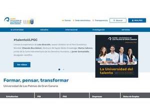 University of Las Palmas de Gran Canaria's Website Screenshot