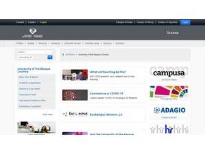 Euskal Herriko Unibertsitatea's Website Screenshot