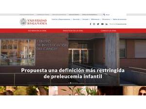 Universidad de Salamanca's Website Screenshot