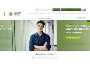 Catholic University of Valencia San Vicente Mártir's Website Screenshot