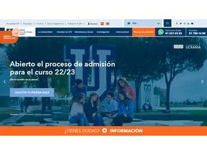 Francisco de Vitoria University's Website Screenshot
