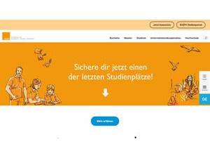 Europäische Fachhochschule's Website Screenshot