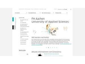 Aachen University of Applied Sciences's Website Screenshot