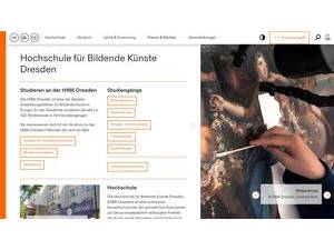 Dresden Academy of Fine Arts's Website Screenshot