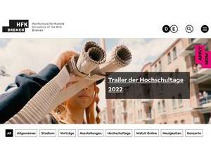 Hochschule für Künste Bremen's Website Screenshot