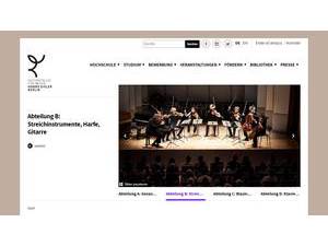Hochschule für Musik Hanns Eisler's Website Screenshot