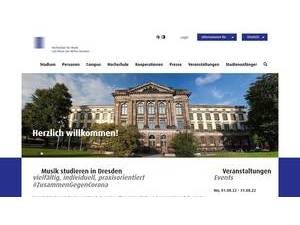 Hochschule für Musik Carl Maria von Weber Dresden's Website Screenshot