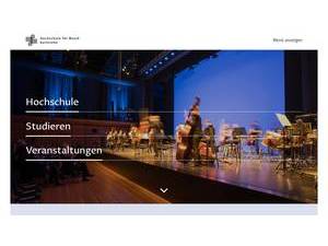 Hochschule für Musik Karlsruhe's Website Screenshot