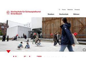 University of Performing Arts Ernst Busch's Website Screenshot