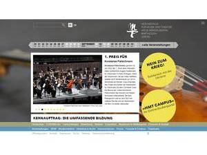 Hochschule für Musik und Theater Leipzig's Website Screenshot