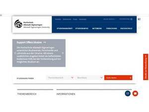 Albstadt-Sigmaringen University of Applied Sciences's Website Screenshot