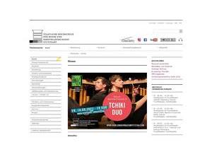 State University of Music and Performing Arts Stuttgart's Website Screenshot