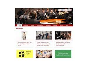 Hochschule für Musik und Theater München's Website Screenshot
