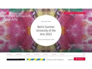 Universität der Künste Berlin's Website Screenshot