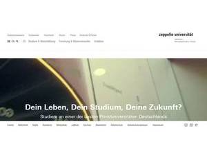 Zeppelin University's Website Screenshot
