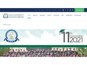 DOW University of Health Sciences's Website Screenshot