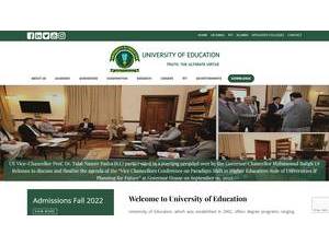 University of Education's Website Screenshot