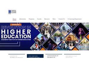 Dadabhoy Institute of Higher Education's Website Screenshot