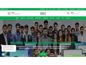 Dhaka International University's Website Screenshot