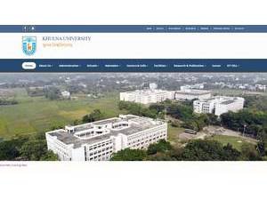 Khulna University's Website Screenshot