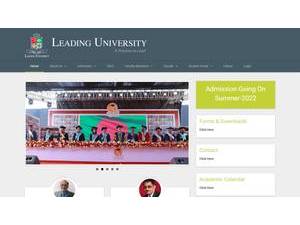 Leading University's Website Screenshot